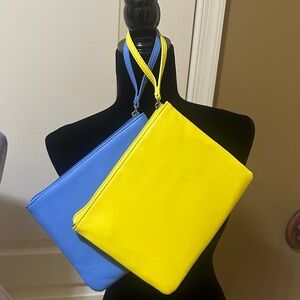 DKNY Yellow and Blue Clutch Set